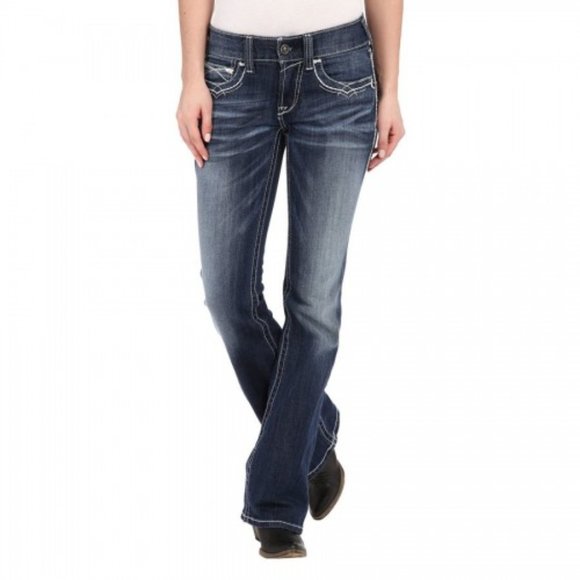 Ariat Denim - Ariat REAL Mid Rise Entwined Boot Cut Jean 28